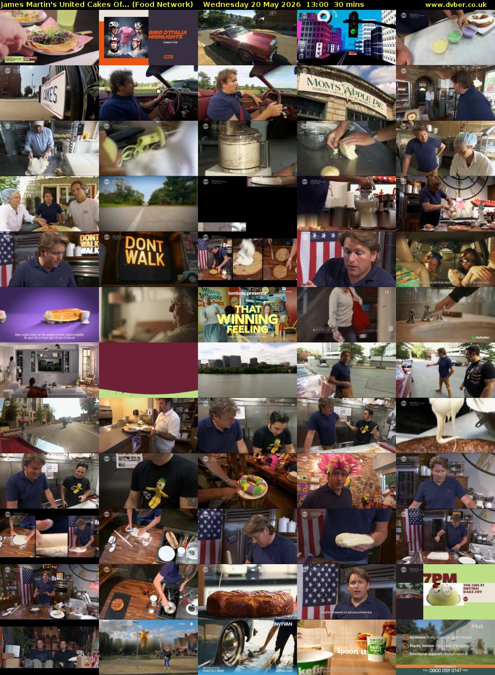 James Martin's United Cakes Of... (Food Network) Wednesday 20 May 2026 13:00 - 13:30