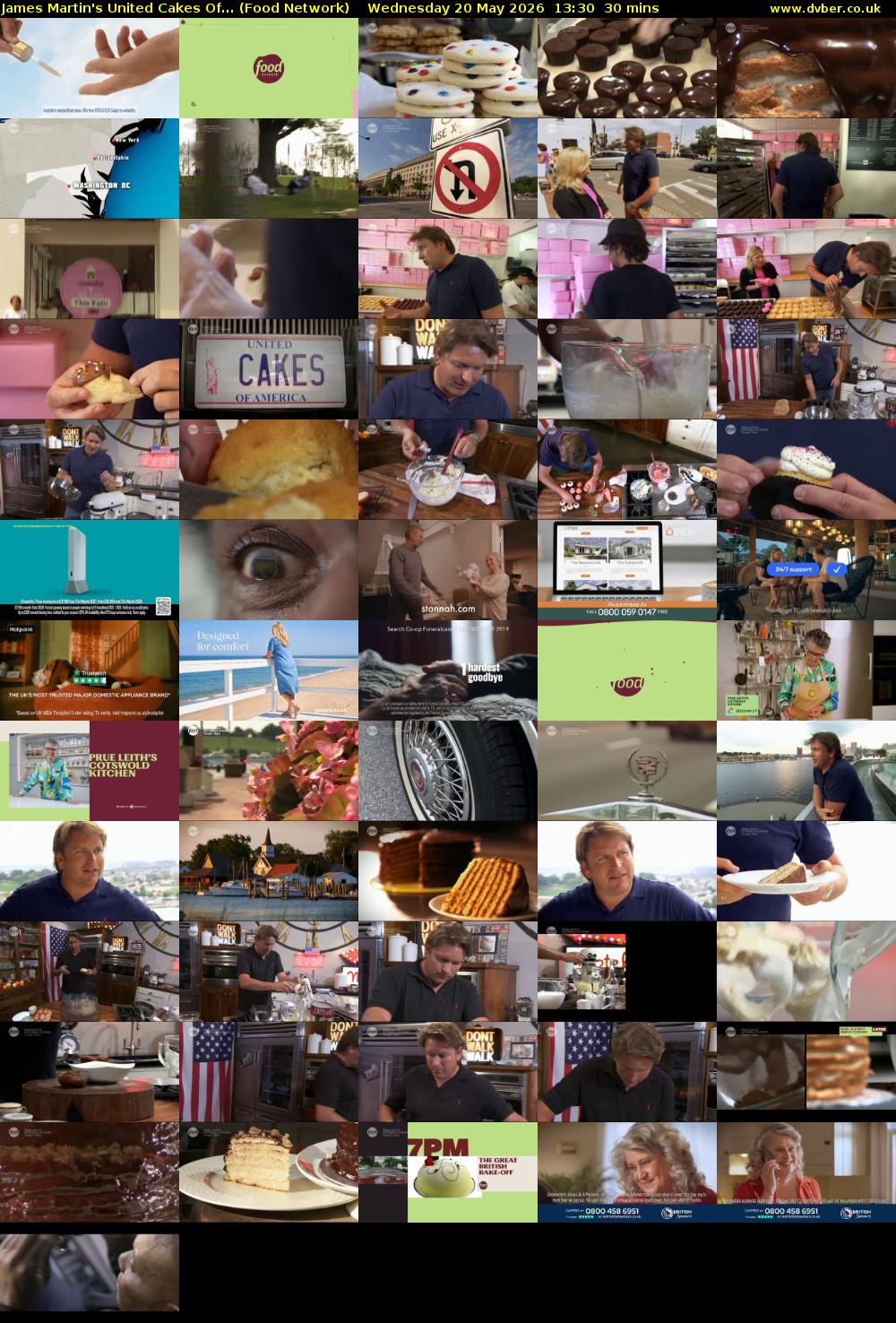 James Martin's United Cakes Of... (Food Network) Wednesday 20 May 2026 13:30 - 14:00