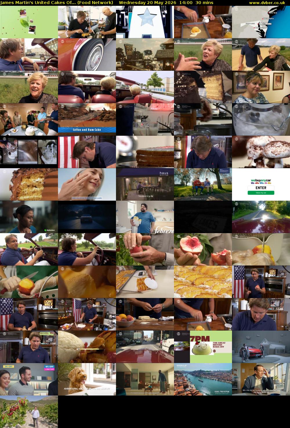 James Martin's United Cakes Of... (Food Network) Wednesday 20 May 2026 14:00 - 14:30