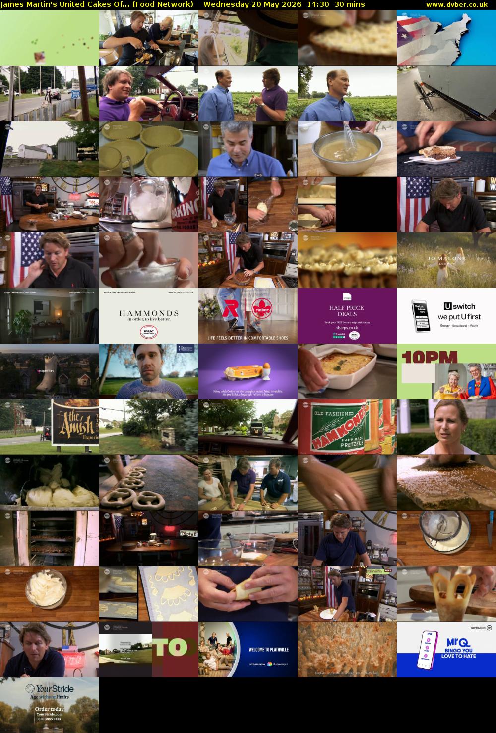 James Martin's United Cakes Of... (Food Network) Wednesday 20 May 2026 14:30 - 15:00