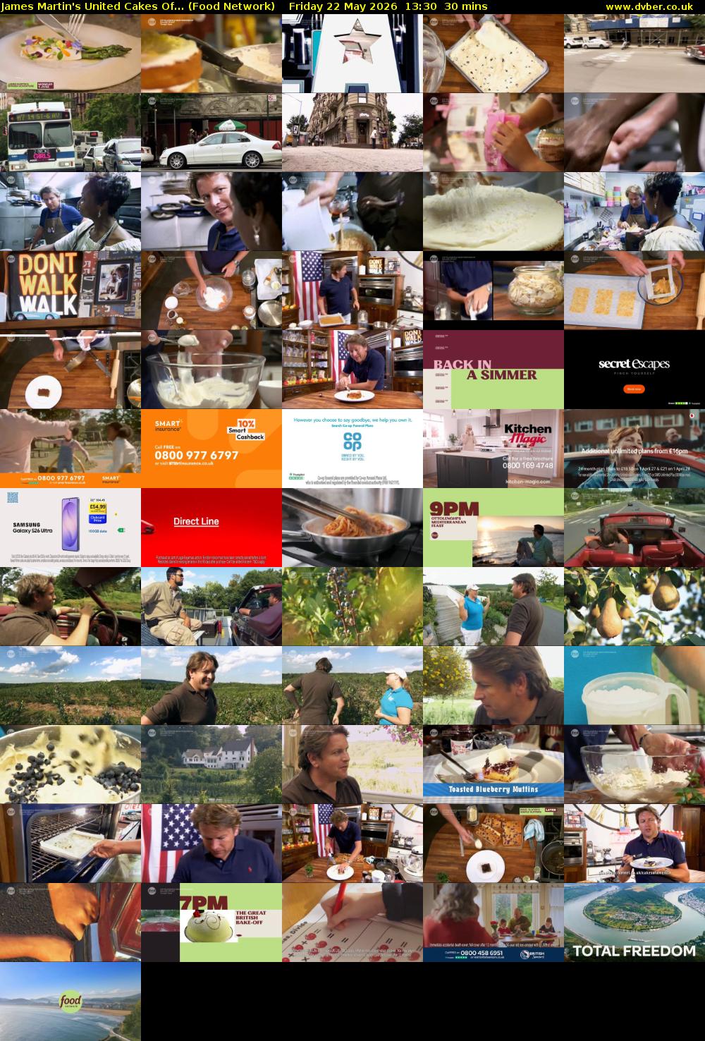 James Martin's United Cakes Of... (Food Network) Friday 22 May 2026 13:30 - 14:00
