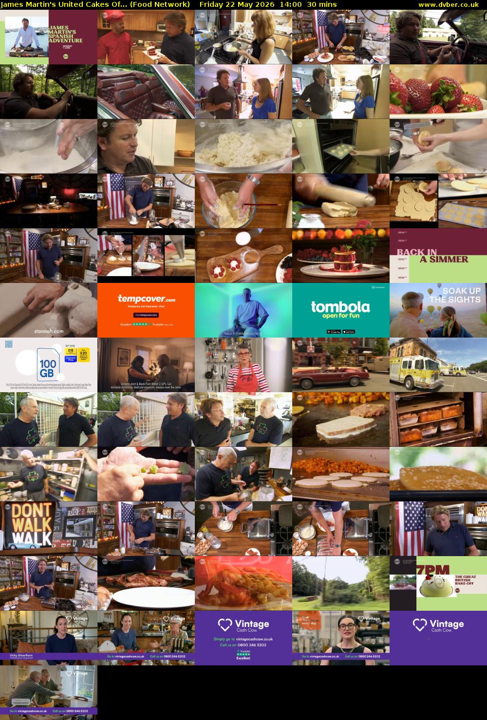 James Martin's United Cakes Of... (Food Network) Friday 22 May 2026 14:00 - 14:30