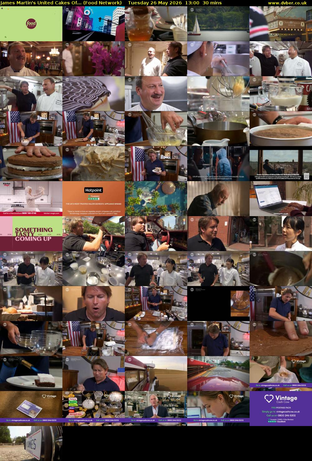 James Martin's United Cakes Of... (Food Network) Tuesday 26 May 2026 13:00 - 13:30