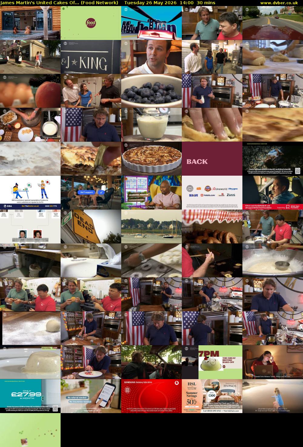 James Martin's United Cakes Of... (Food Network) Tuesday 26 May 2026 14:00 - 14:30