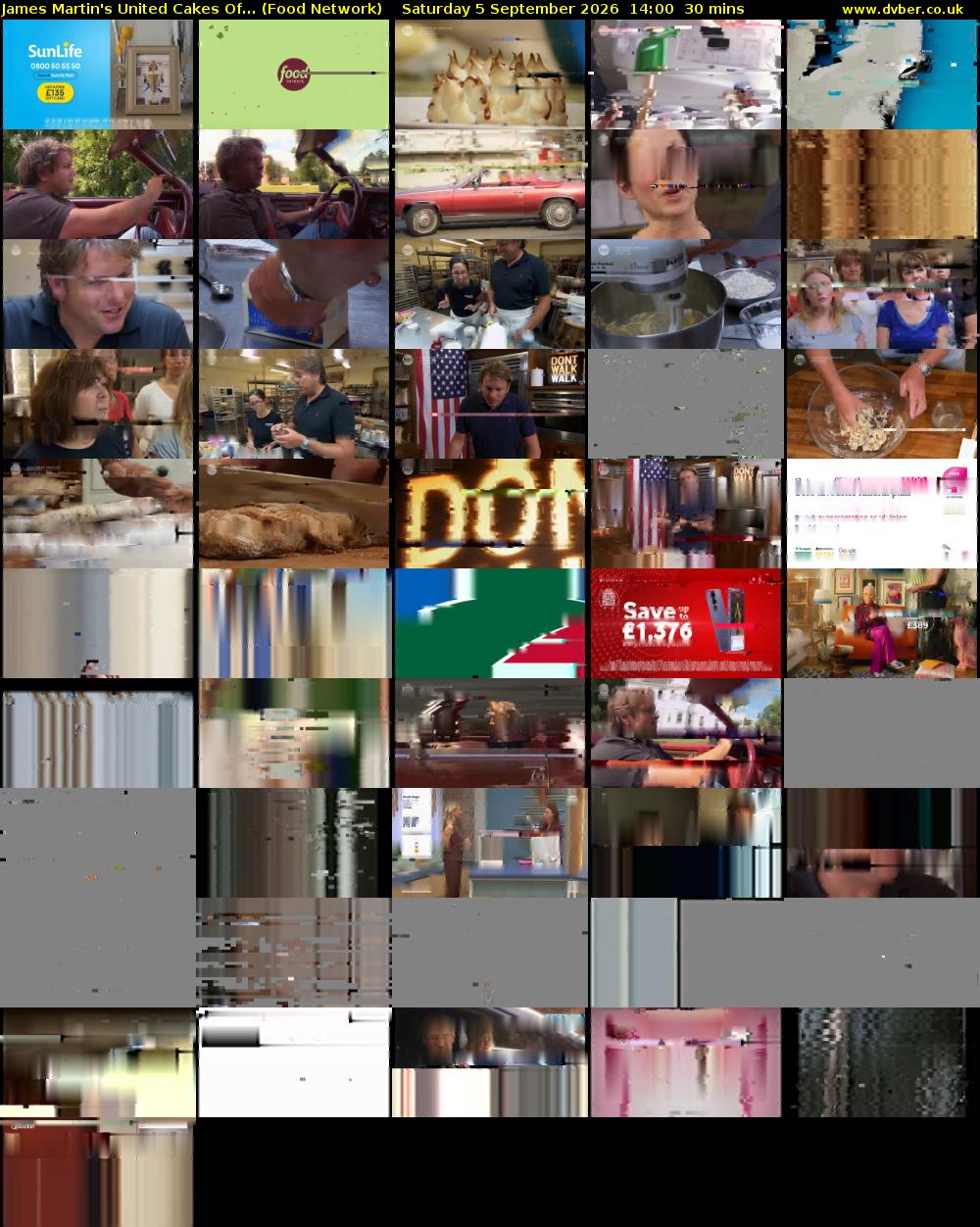 James Martin's United Cakes Of... (Food Network) Saturday 5 September 2026 14:00 - 14:30