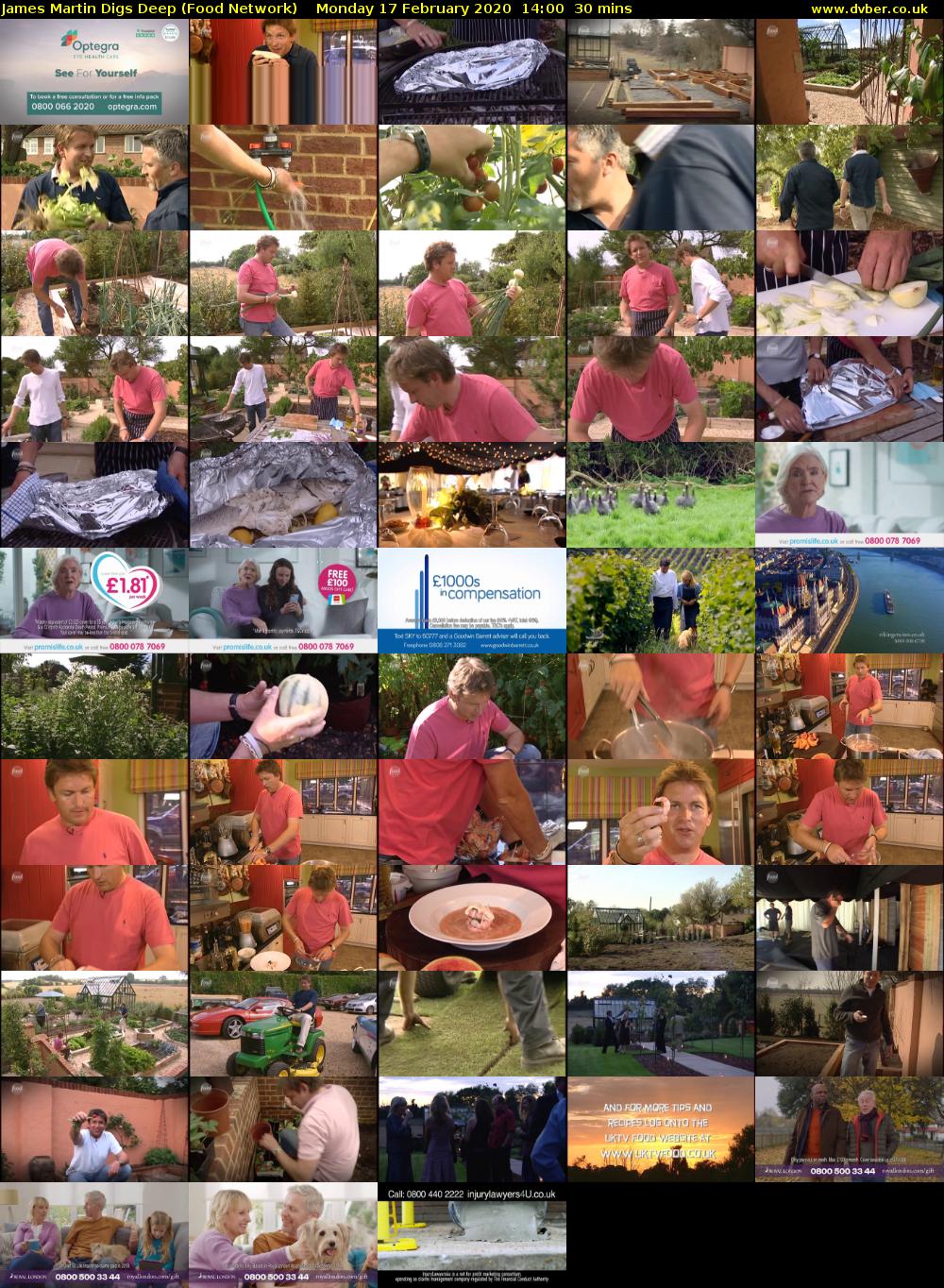 James Martin Digs Deep (Food Network) Monday 17 February 2020 14:00 - 14:30