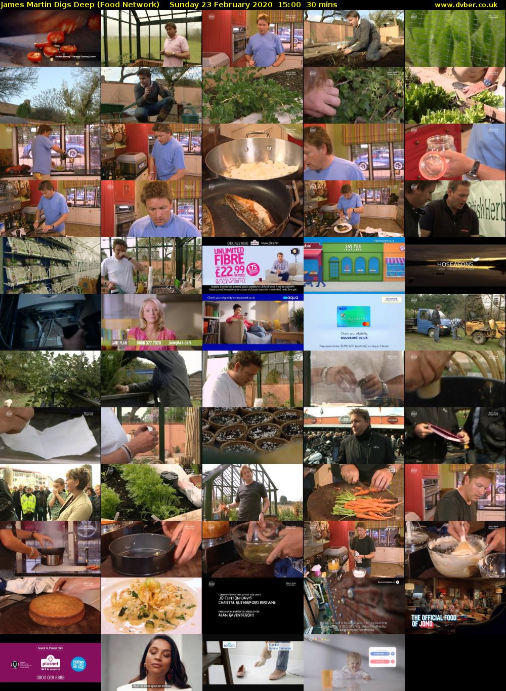 James Martin Digs Deep (Food Network) Sunday 23 February 2020 15:00 - 15:30