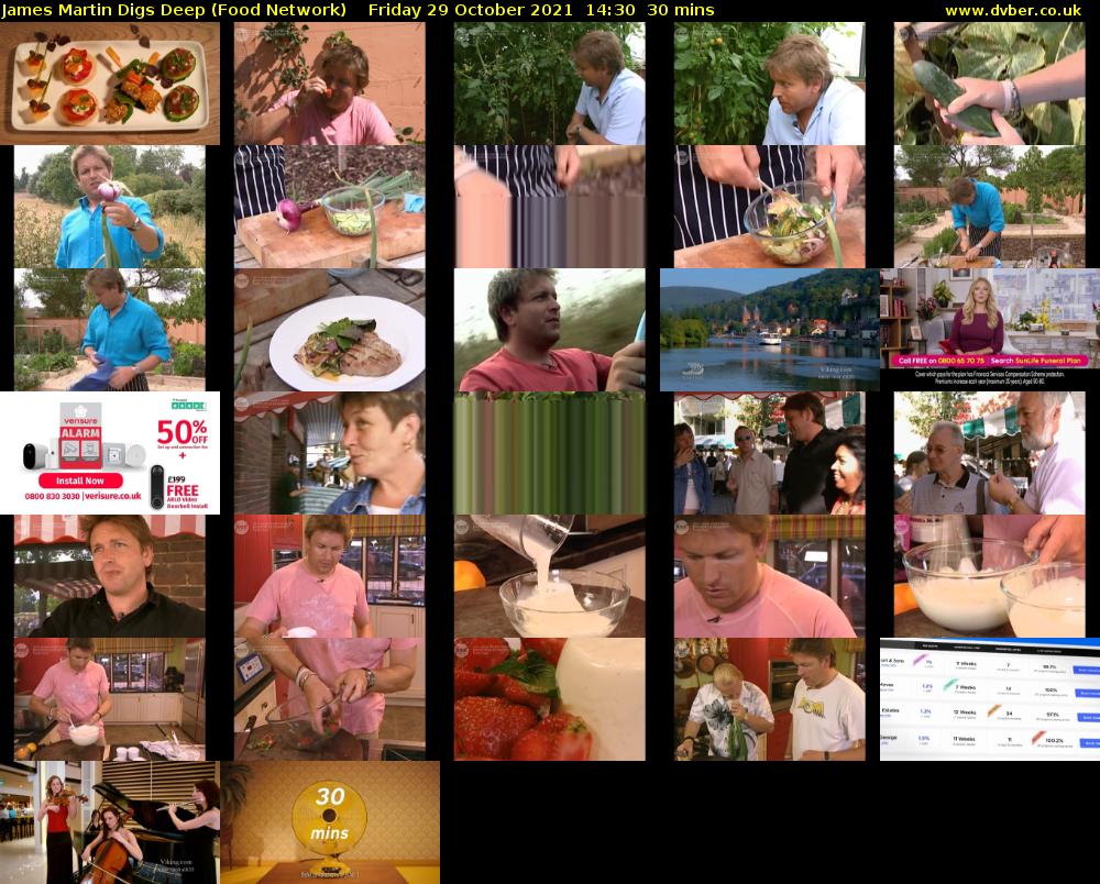 James Martin Digs Deep (Food Network) Friday 29 October 2021 14:30 - 15:00