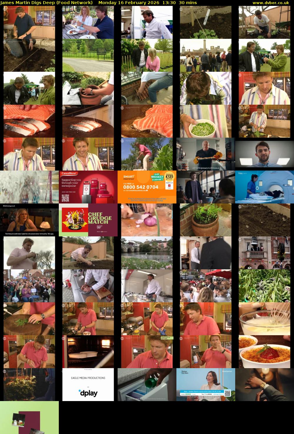 James Martin Digs Deep (Food Network) Monday 16 February 2026 13:30 - 14:00