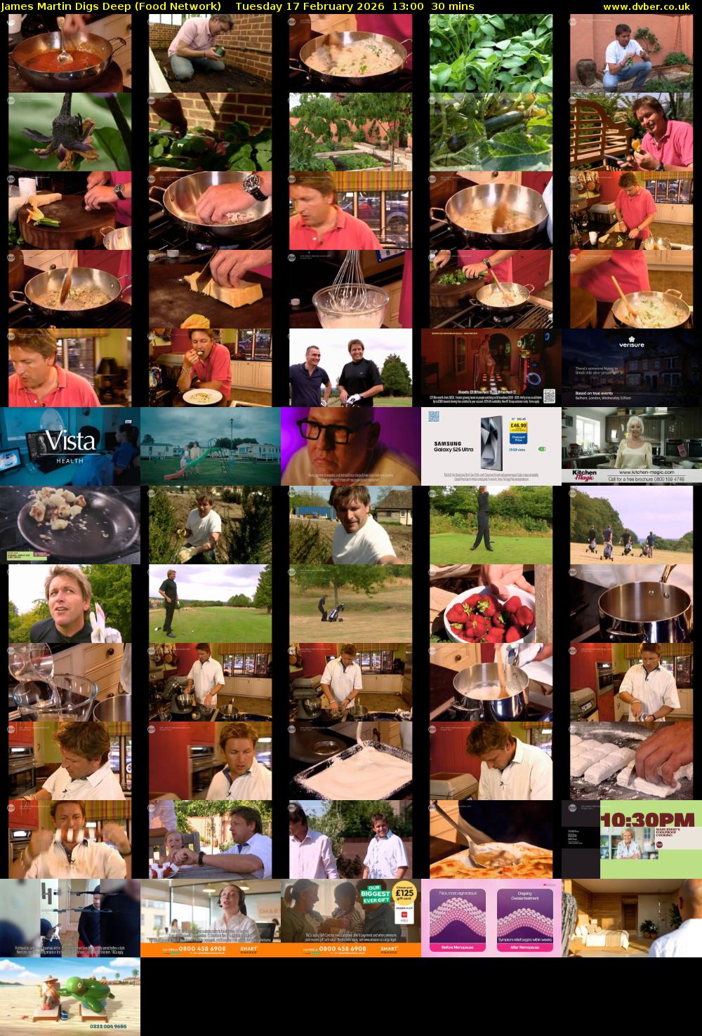 James Martin Digs Deep (Food Network) Tuesday 17 February 2026 13:00 - 13:30