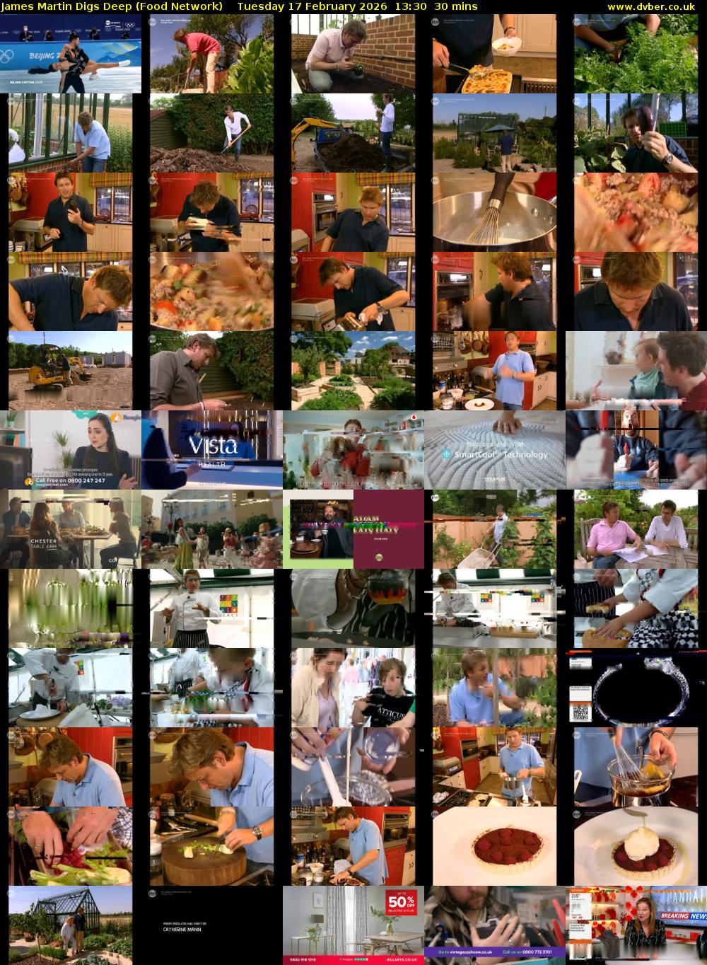 James Martin Digs Deep (Food Network) Tuesday 17 February 2026 13:30 - 14:00