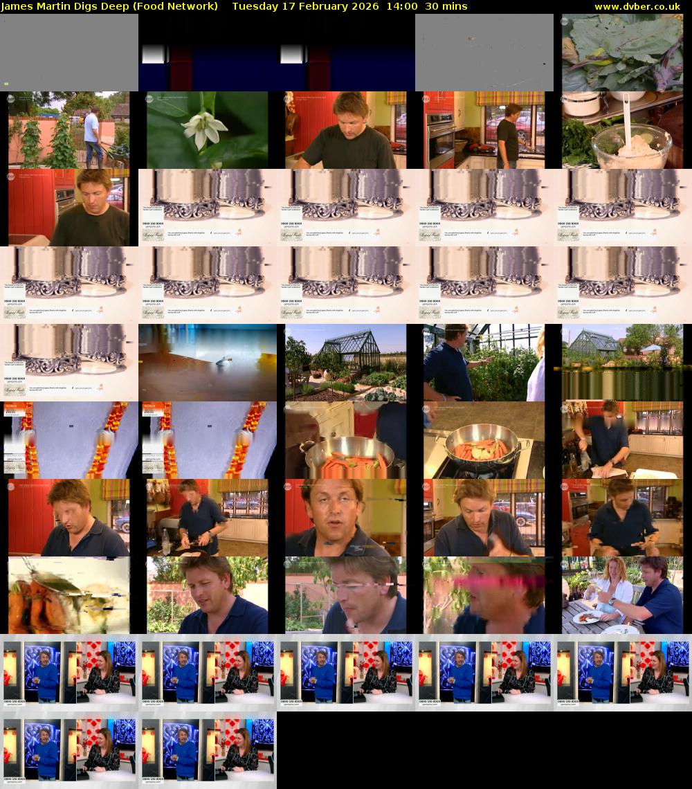James Martin Digs Deep (Food Network) Tuesday 17 February 2026 14:00 - 14:30