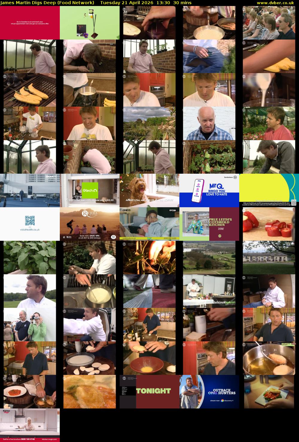James Martin Digs Deep (Food Network) Tuesday 21 April 2026 13:30 - 14:00