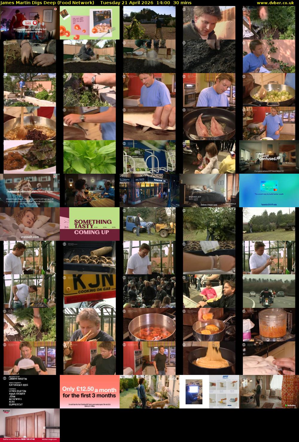 James Martin Digs Deep (Food Network) Tuesday 21 April 2026 14:00 - 14:30
