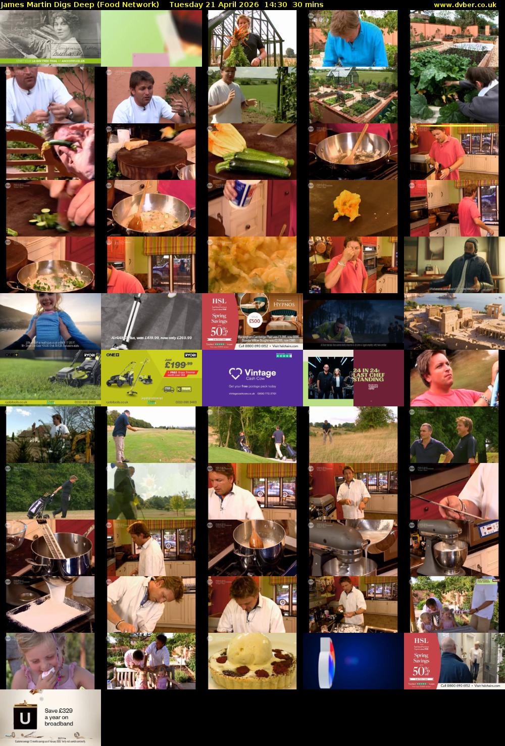 James Martin Digs Deep (Food Network) Tuesday 21 April 2026 14:30 - 15:00