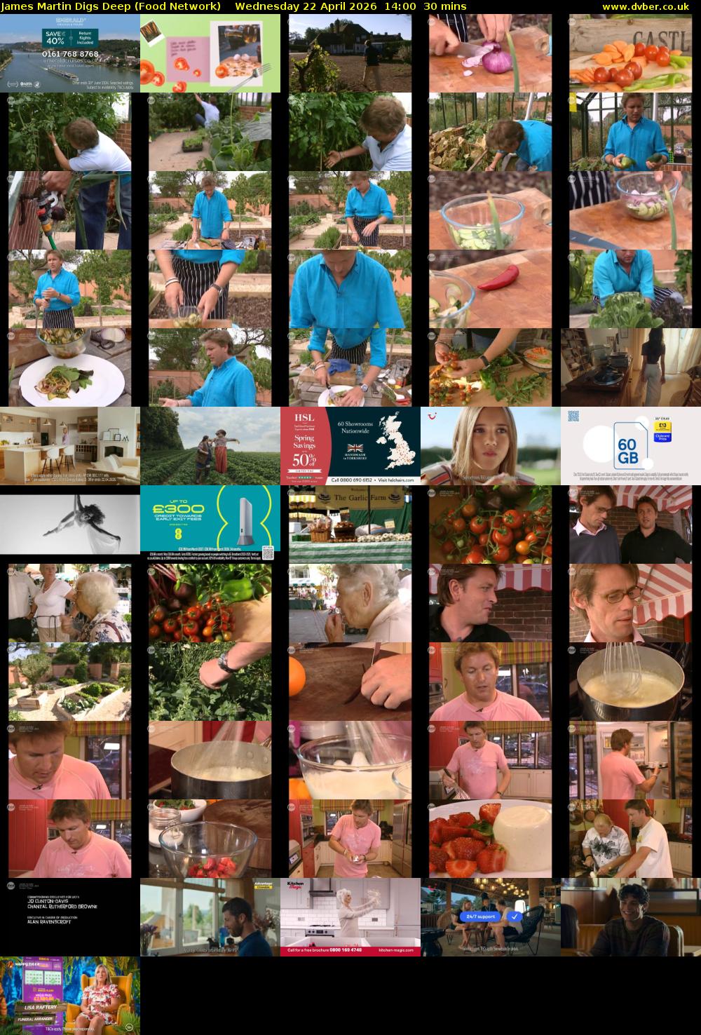 James Martin Digs Deep (Food Network) Wednesday 22 April 2026 14:00 - 14:30