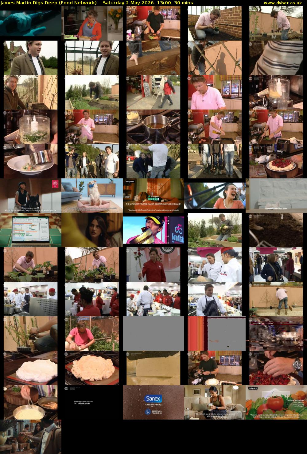 James Martin Digs Deep (Food Network) Saturday 2 May 2026 13:00 - 13:30