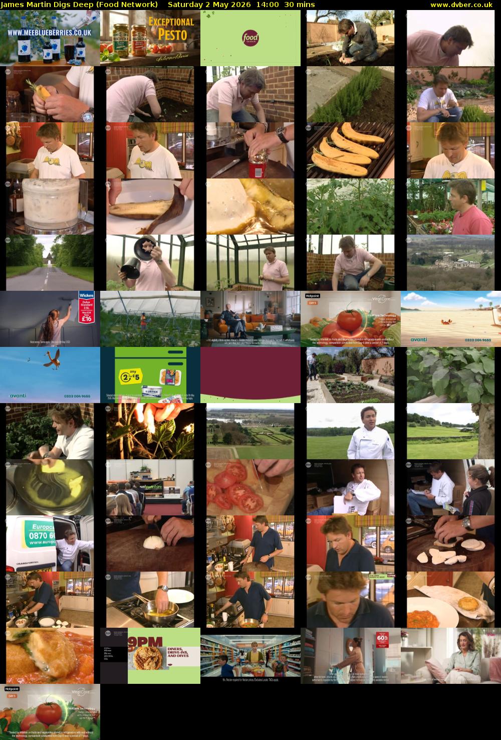 James Martin Digs Deep (Food Network) Saturday 2 May 2026 14:00 - 14:30