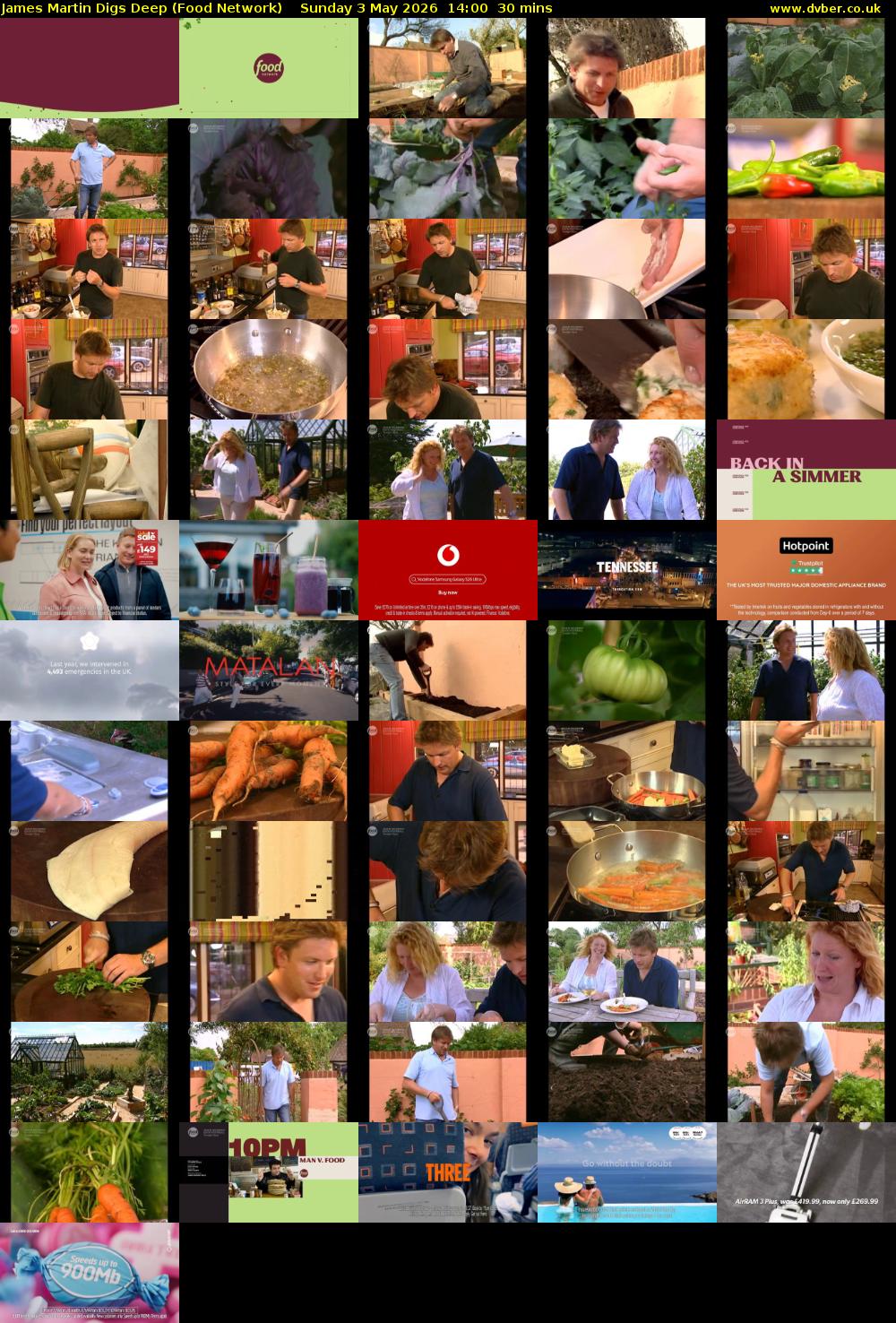 James Martin Digs Deep (Food Network) Sunday 3 May 2026 14:00 - 14:30