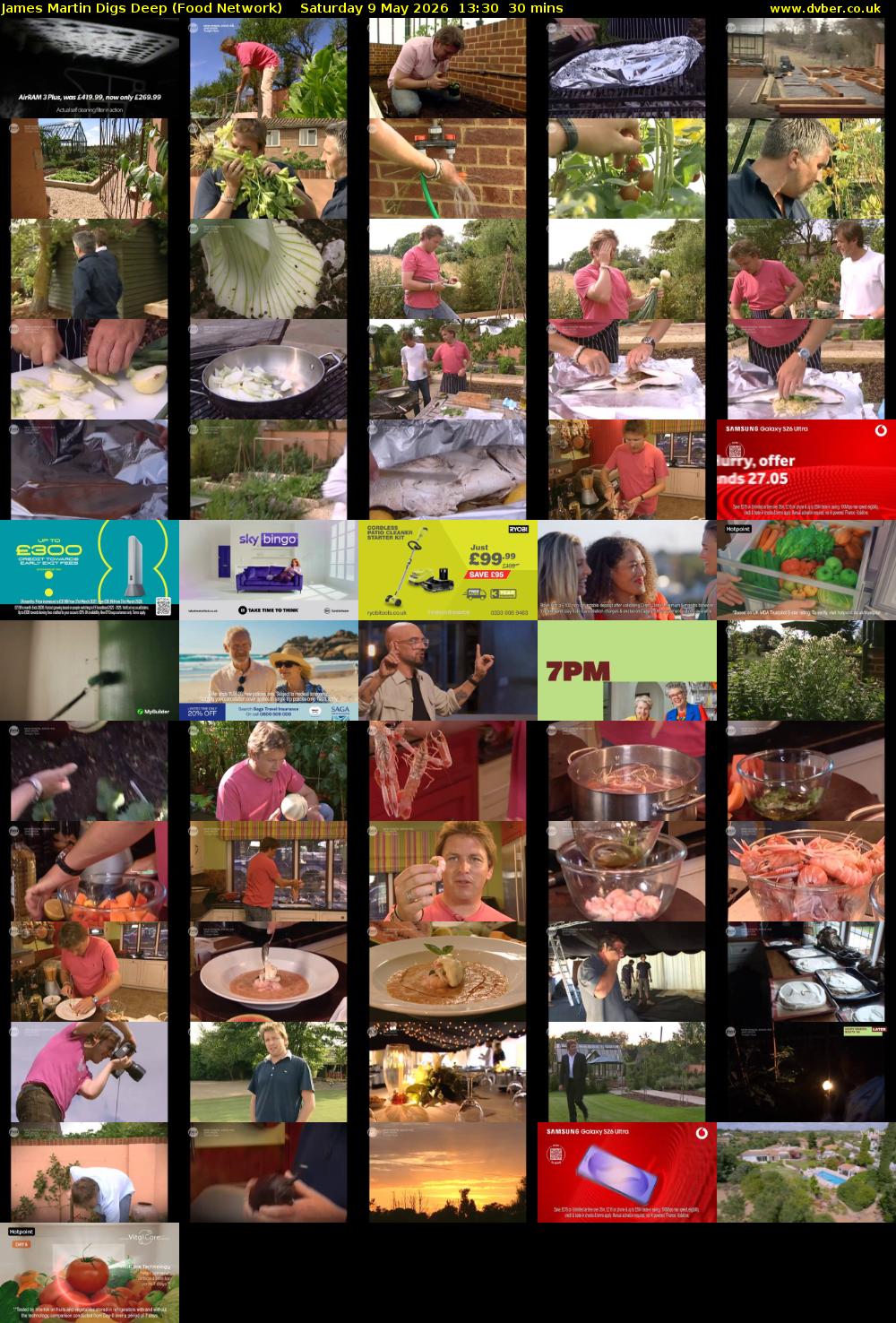 James Martin Digs Deep (Food Network) Saturday 9 May 2026 13:30 - 14:00