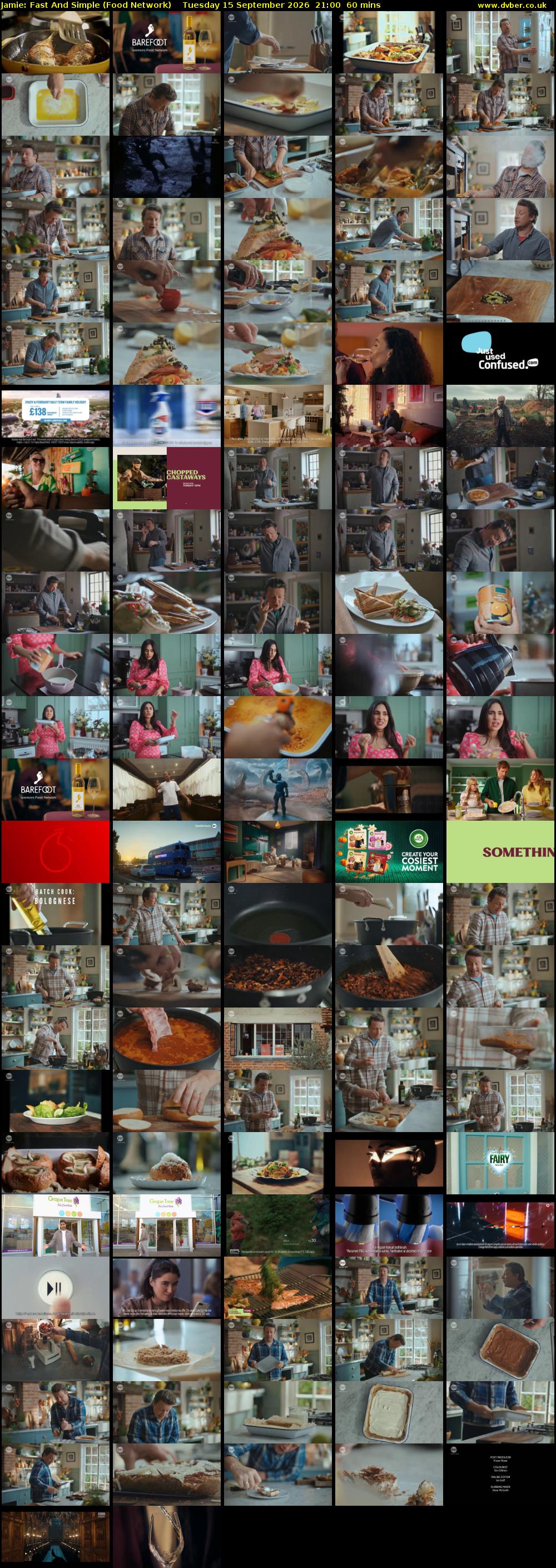 Jamie: Fast And Simple (Food Network) Tuesday 15 September 2026 21:00 - 22:00