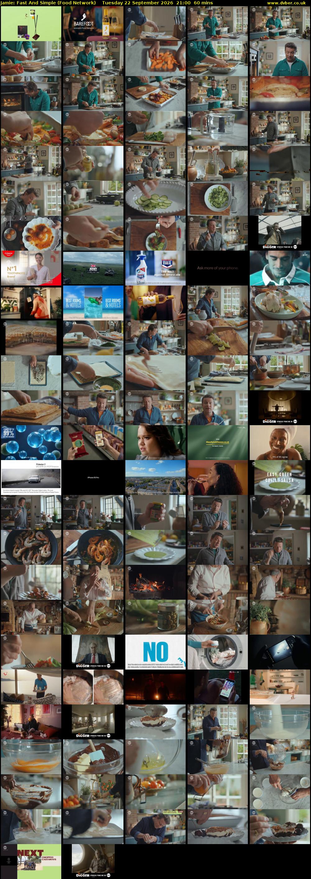 Jamie: Fast And Simple (Food Network) Tuesday 22 September 2026 21:00 - 22:00
