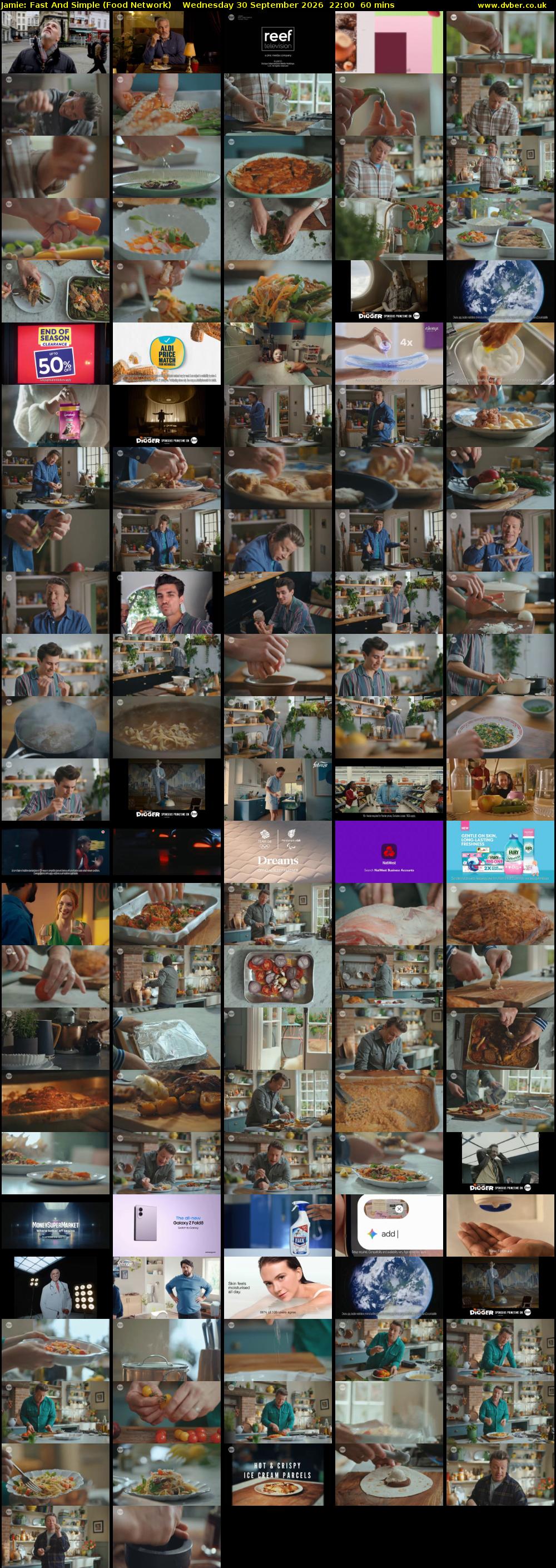 Jamie: Fast And Simple (Food Network) Wednesday 30 September 2026 22:00 - 23:00
