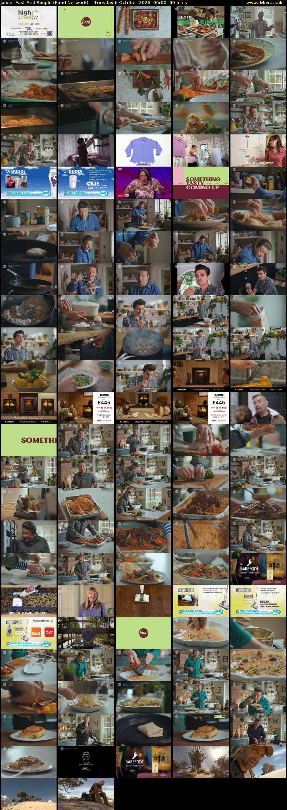 Jamie: Fast And Simple (Food Network) Tuesday 6 October 2026 06:00 - 07:00