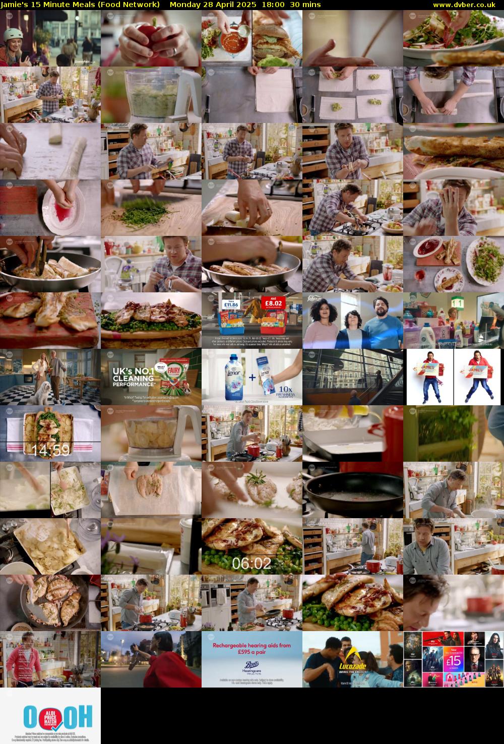Jamie's 15 Minute Meals (Food Network) Monday 28 April 2025 18:00 - 18:30
