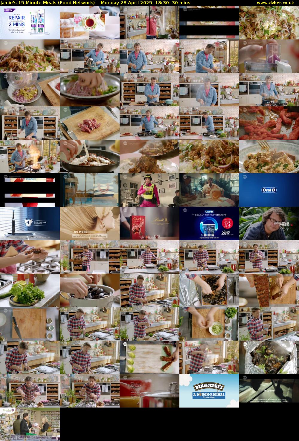 Jamie's 15 Minute Meals (Food Network) Monday 28 April 2025 18:30 - 19:00