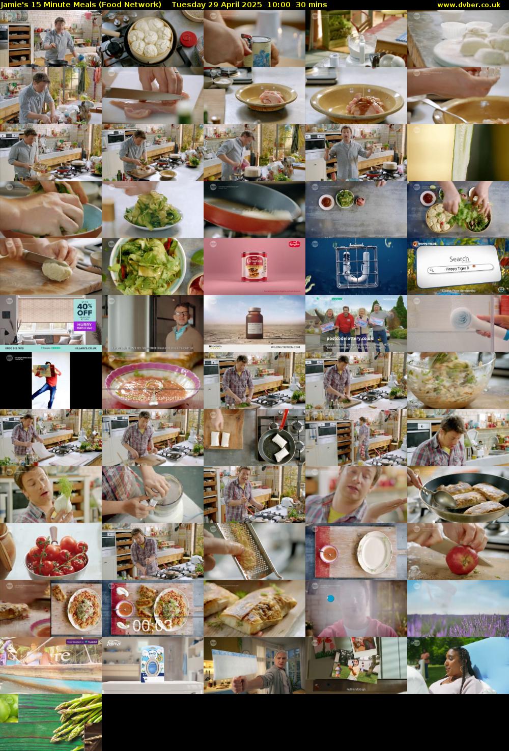 Jamie's 15 Minute Meals (Food Network) Tuesday 29 April 2025 10:00 - 10:30