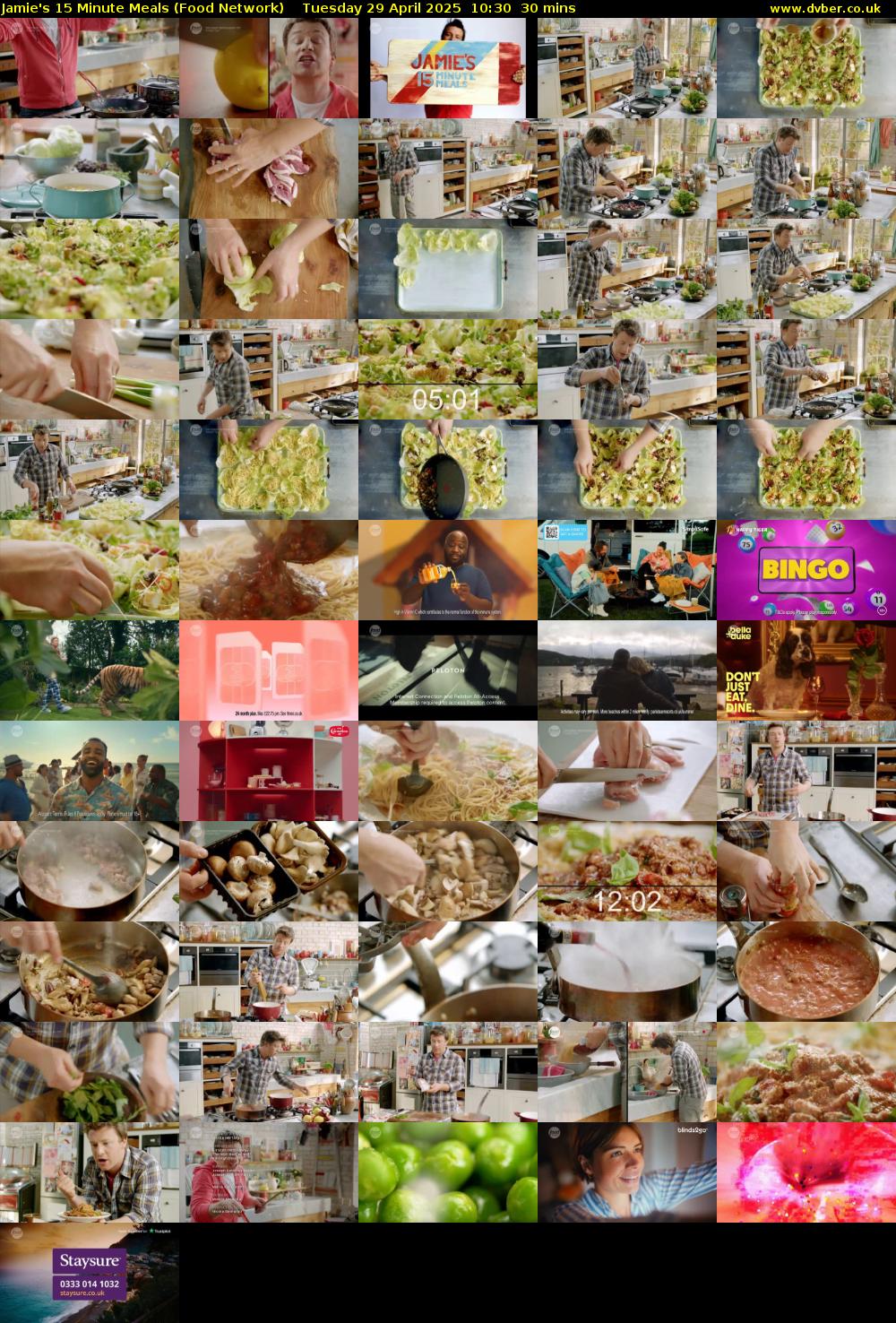 Jamie's 15 Minute Meals (Food Network) Tuesday 29 April 2025 10:30 - 11:00