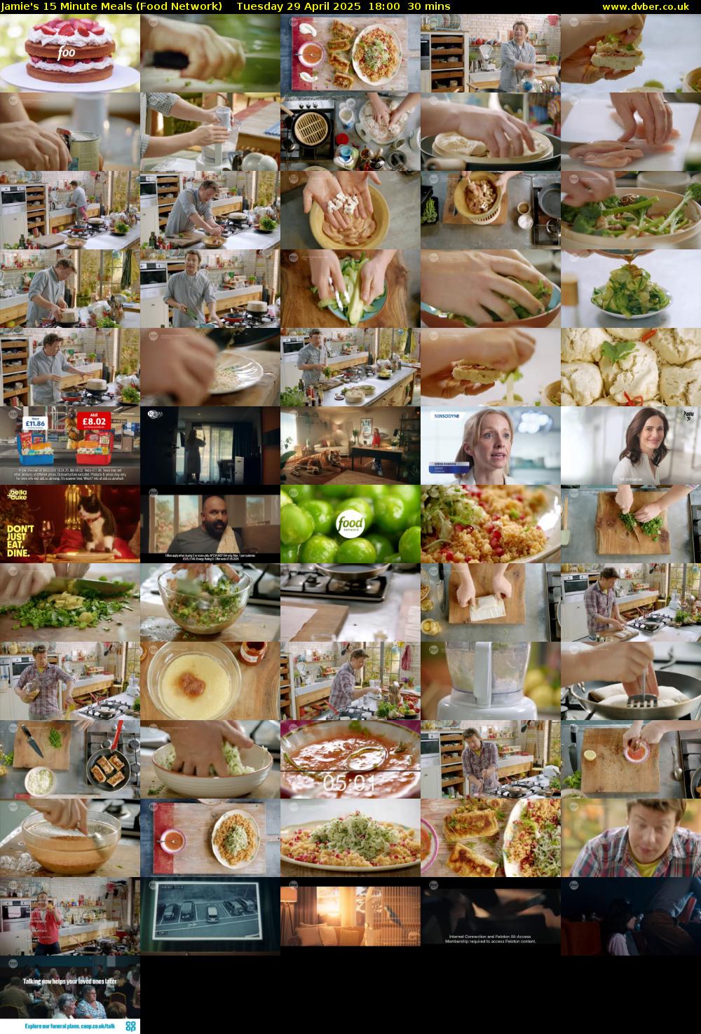Jamie's 15 Minute Meals (Food Network) Tuesday 29 April 2025 18:00 - 18:30