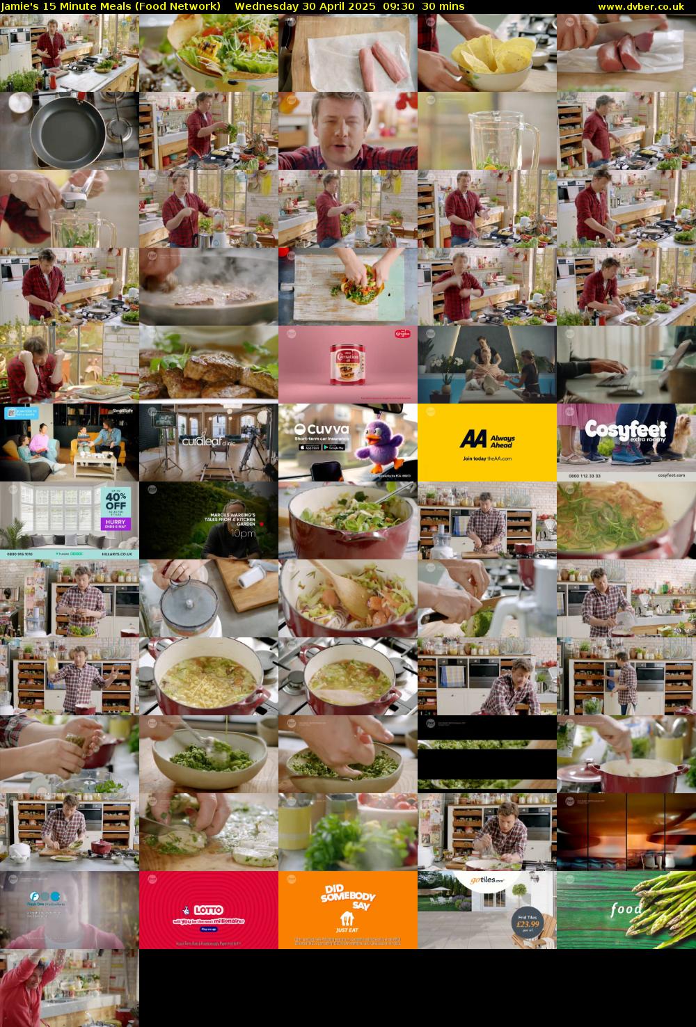Jamie's 15 Minute Meals (Food Network) Wednesday 30 April 2025 09:30 - 10:00