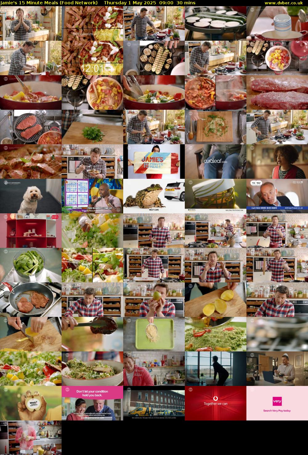 Jamie's 15 Minute Meals (Food Network) Thursday 1 May 2025 09:00 - 09:30