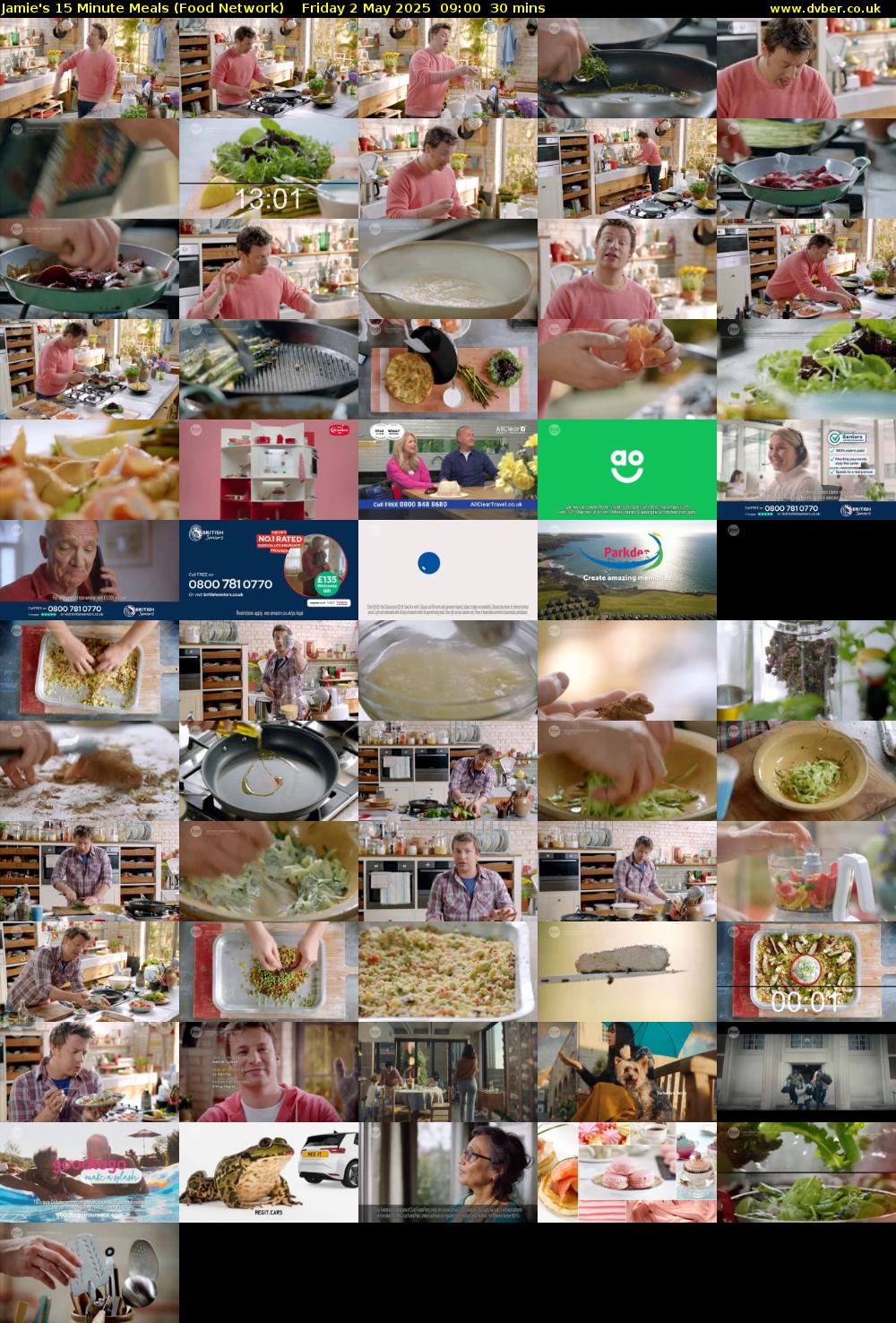 Jamie's 15 Minute Meals (Food Network) Friday 2 May 2025 09:00 - 09:30