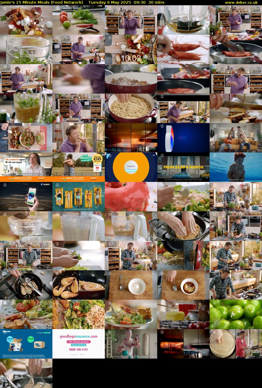 Jamie's 15 Minute Meals (Food Network) Tuesday 6 May 2025 09:30 - 10:00