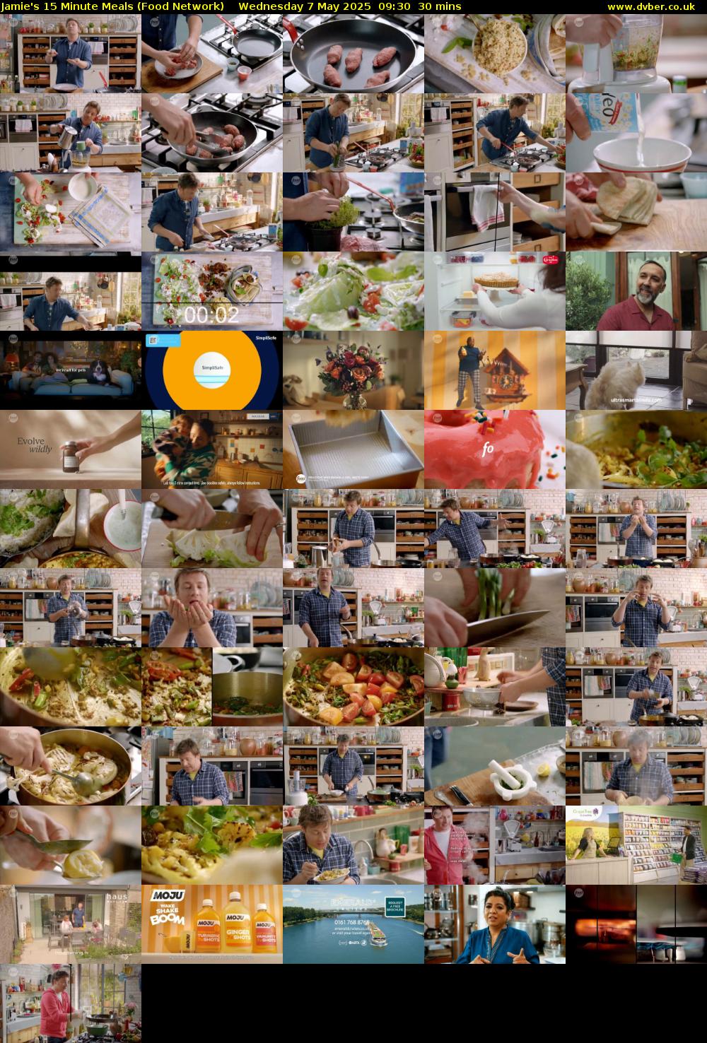 Jamie's 15 Minute Meals (Food Network) Wednesday 7 May 2025 09:30 - 10:00