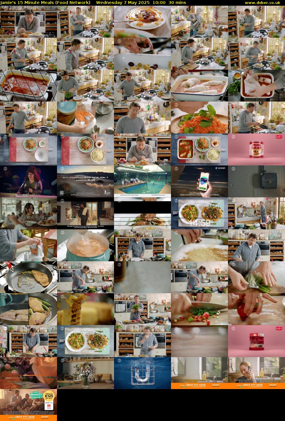 Jamie's 15 Minute Meals (Food Network) Wednesday 7 May 2025 10:00 - 10:30