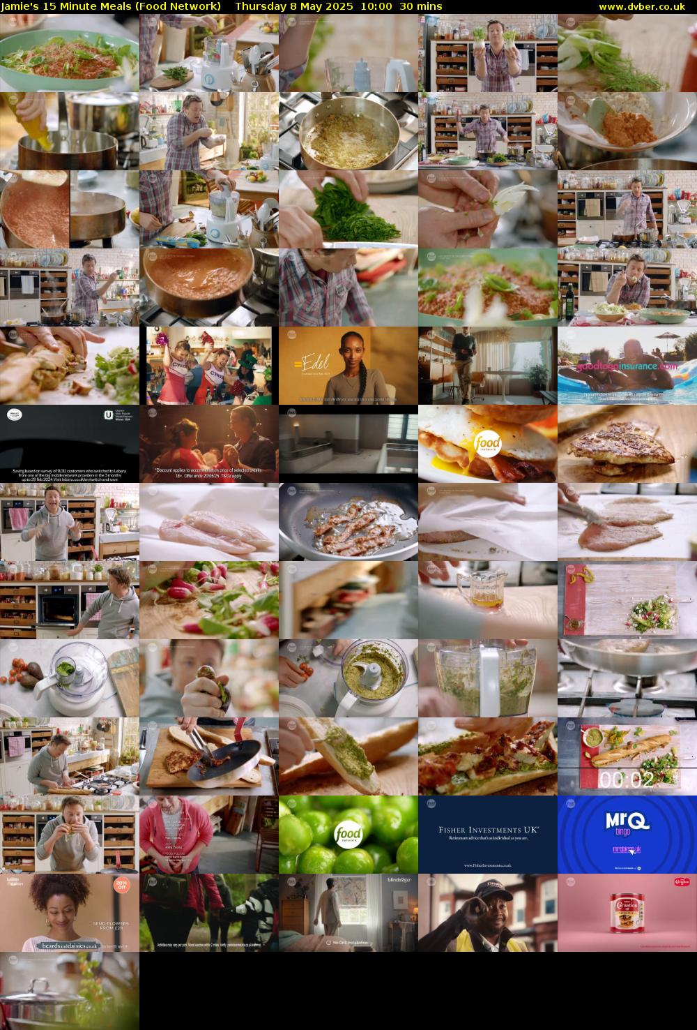Jamie's 15 Minute Meals (Food Network) Thursday 8 May 2025 10:00 - 10:30