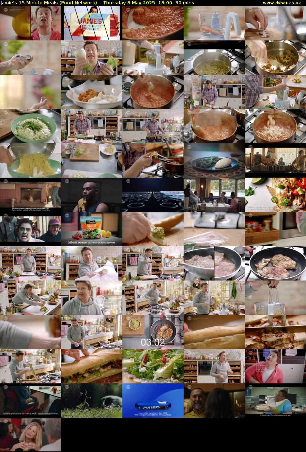 Jamie's 15 Minute Meals (Food Network) Thursday 8 May 2025 18:00 - 18:30