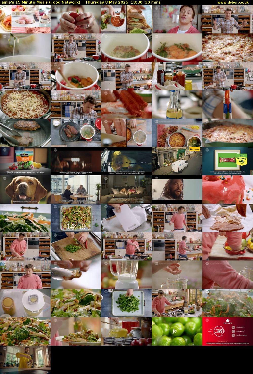 Jamie's 15 Minute Meals (Food Network) Thursday 8 May 2025 18:30 - 19:00
