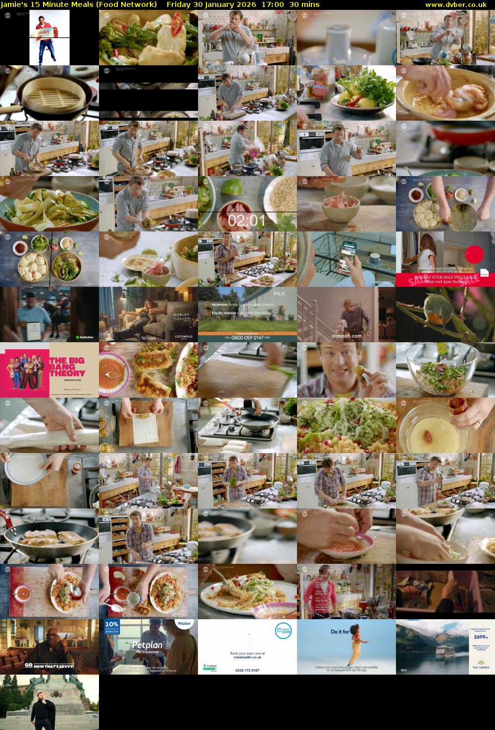 Jamie's 15 Minute Meals (Food Network) Friday 30 January 2026 17:00 - 17:30