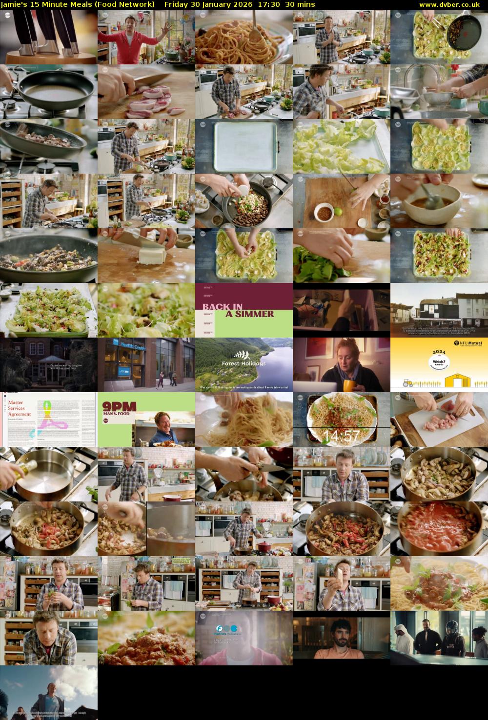 Jamie's 15 Minute Meals (Food Network) Friday 30 January 2026 17:30 - 18:00