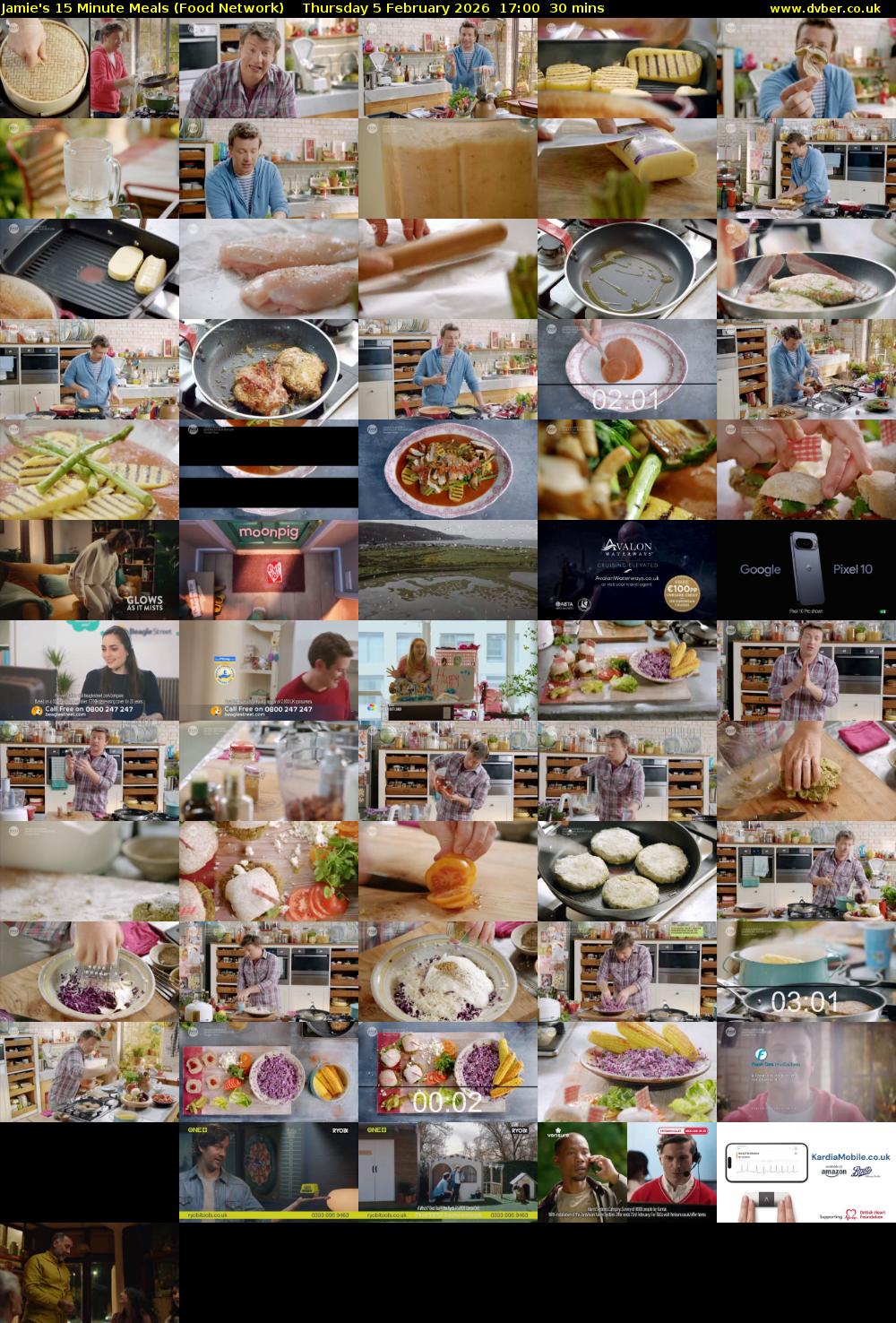 Jamie's 15 Minute Meals (Food Network) Thursday 5 February 2026 17:00 - 17:30