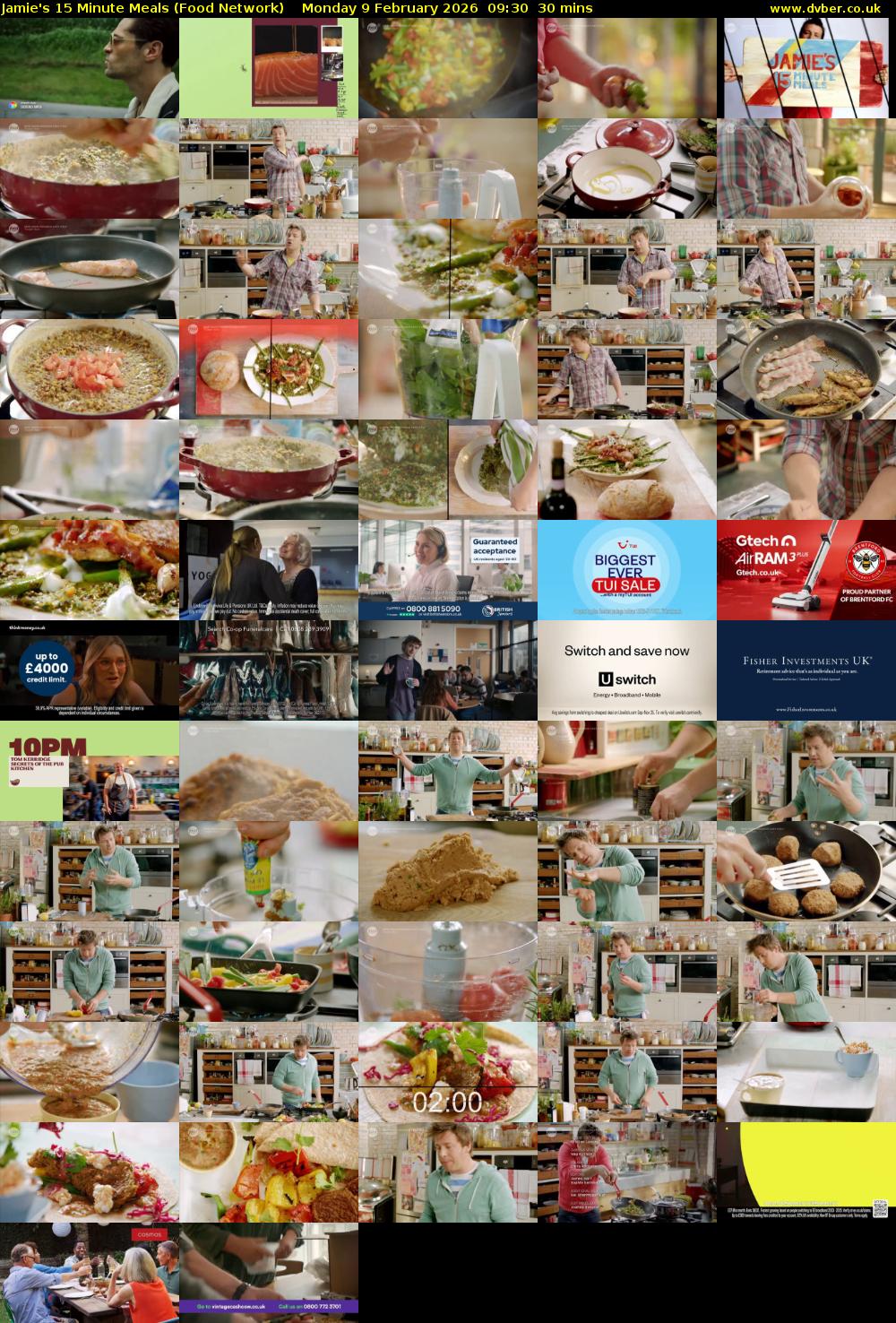 Jamie's 15 Minute Meals (Food Network) Monday 9 February 2026 09:30 - 10:00