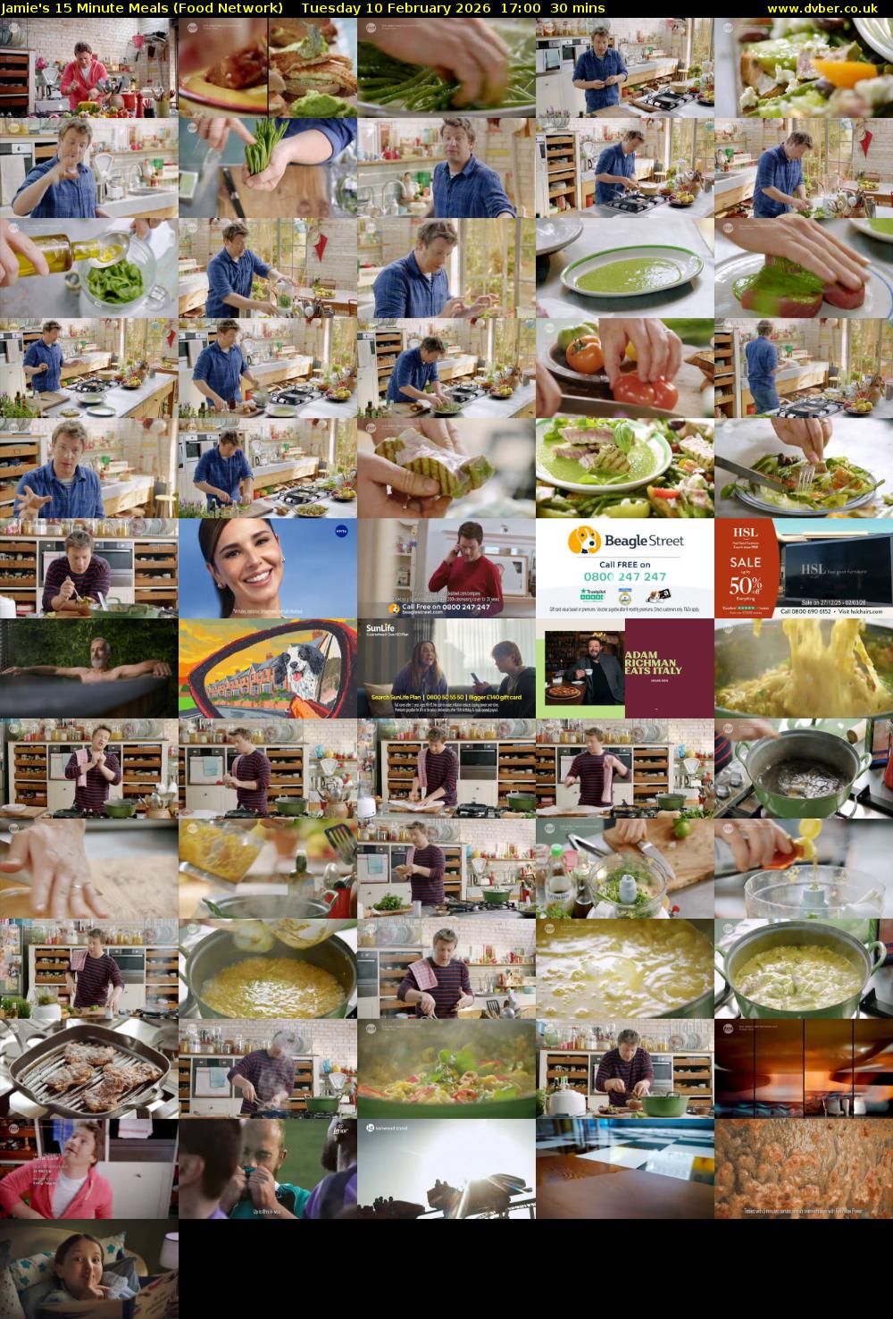 Jamie's 15 Minute Meals (Food Network) Tuesday 10 February 2026 17:00 - 17:30