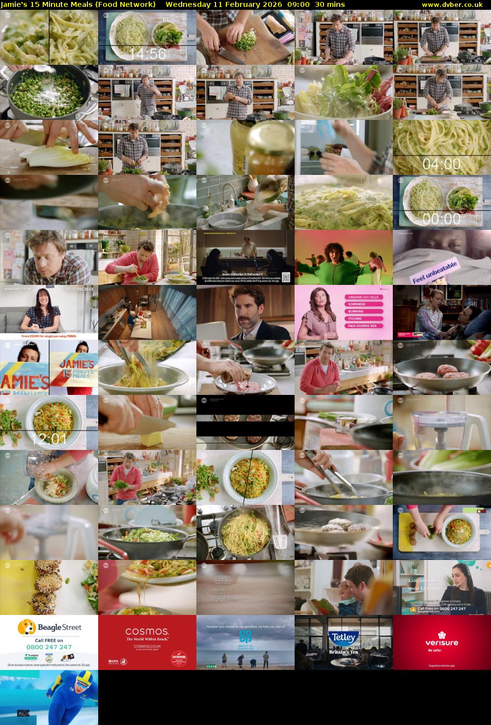 Jamie's 15 Minute Meals (Food Network) Wednesday 11 February 2026 09:00 - 09:30
