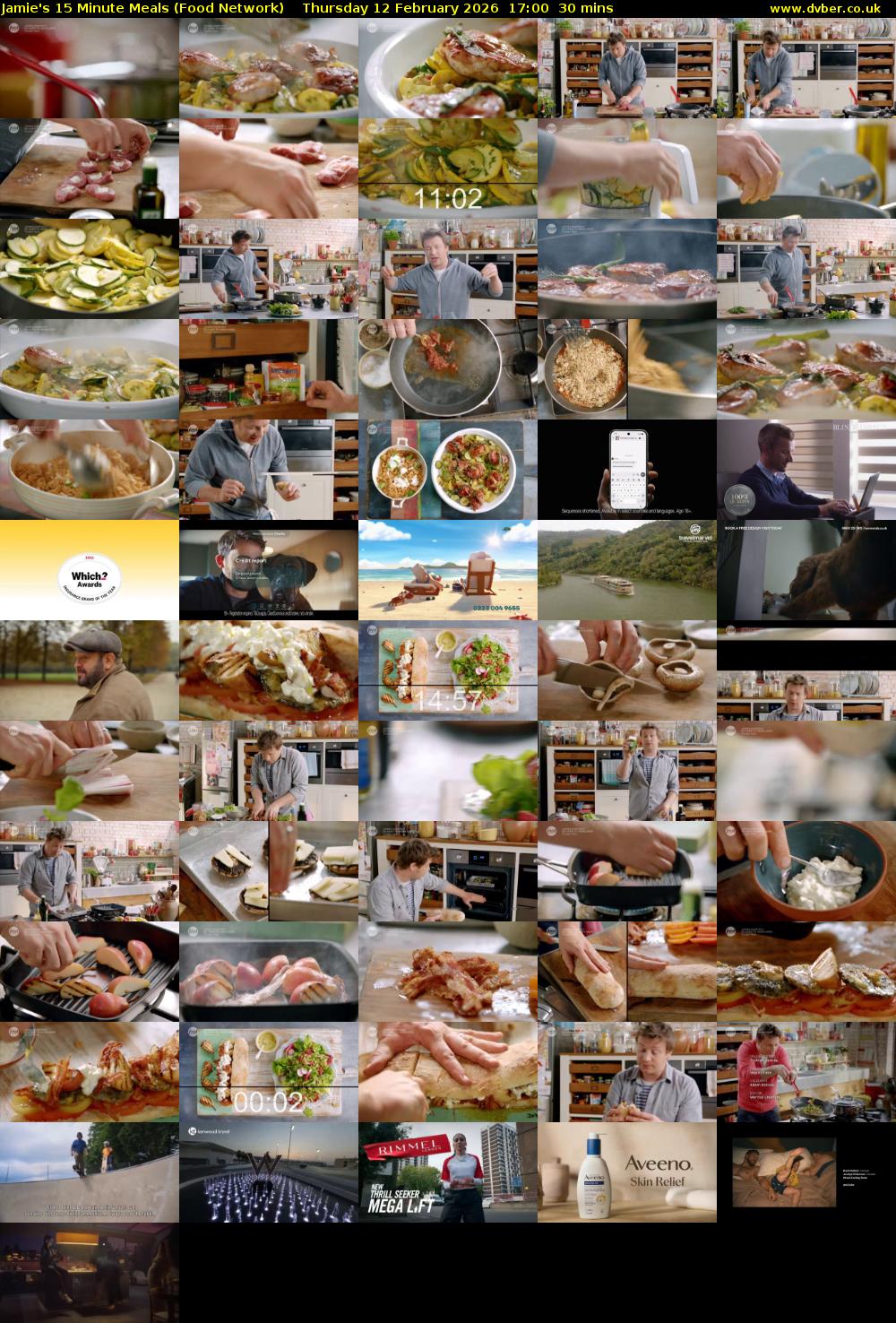 Jamie's 15 Minute Meals (Food Network) Thursday 12 February 2026 17:00 - 17:30