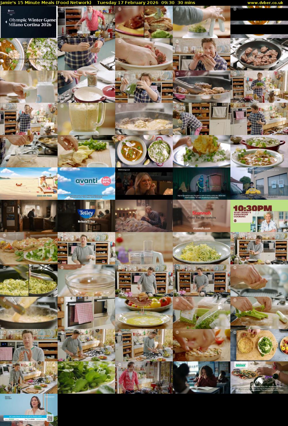 Jamie's 15 Minute Meals (Food Network) Tuesday 17 February 2026 09:30 - 10:00